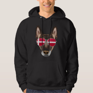 Danish Flag Belgian Malinoi Dog Denmark Pocket Hoodie