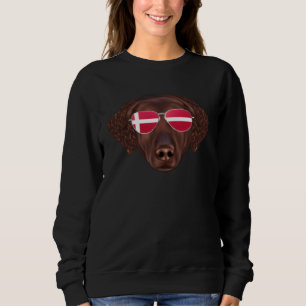 Danish Flag Bull Terrier Dog Denmark Pocket Sweatshirt