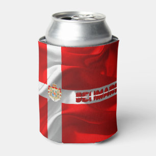 Danish flag-coat of arms   can cooler