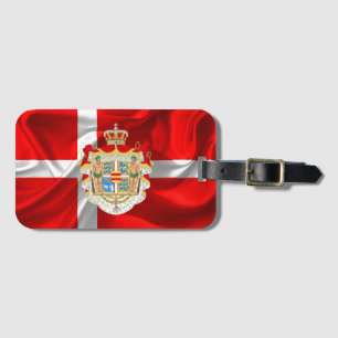 Danish flag-Coat of arms Luggage Tag