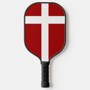 Danish flag-coat of arms pickleball paddle