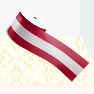 Danish flag colours ribbon, patriots, Denmark Grosgrain Ribbon