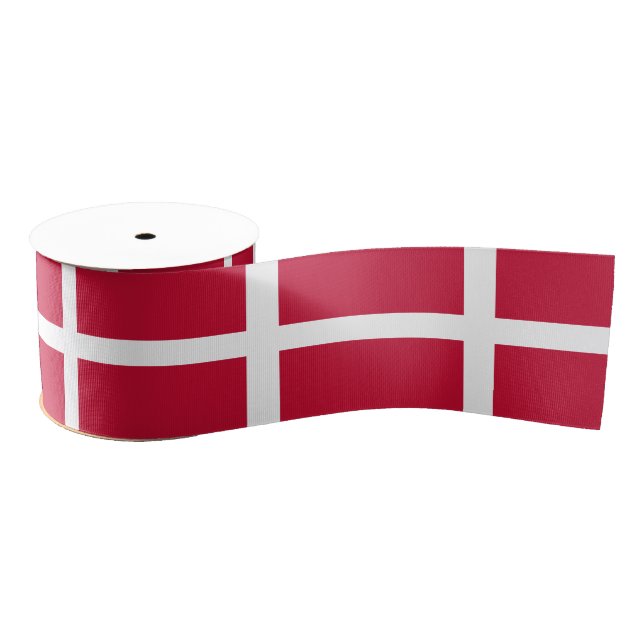 Danish Flag & Denmark travel, holiday/sports Grosgrain Ribbon (Spool)