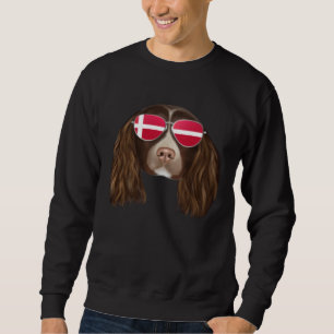 Danish Flag English Springer Spaniel Dog Denmark P Sweatshirt