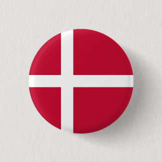 Danish Flag, Flag of Denmark 3 Cm Round Badge