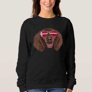 Danish Flag Great Pyrenee Dog Denmark Pocket Sweatshirt