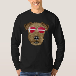 Danish Flag Lakeland Terrier Dog Denmark Pocket T-Shirt