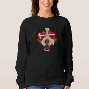 Danish Flag Miniature American Shepherd Dog Denmar Sweatshirt