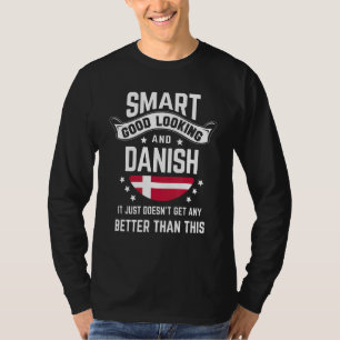 Danish Flag Native Pride  Denmark Danish Roots T-Shirt