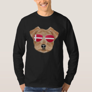 Danish Flag Norfolk Terrier Dog Denmark Pocket T-Shirt
