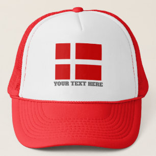 Danish flag of Denmark custom trucker hat