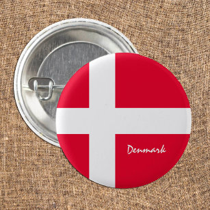 Danish Flag patriotic & Denmark fashion / sports 3 Cm Round Badge