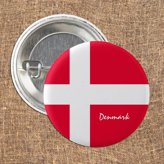 Danish Flag patriotic & Denmark fashion / sports 3 Cm Round Badge (Creator Uploaded)
