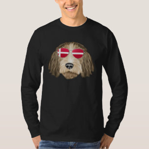 Danish Flag Petit Basset Griffon Vendeen Dog Denma T-Shirt