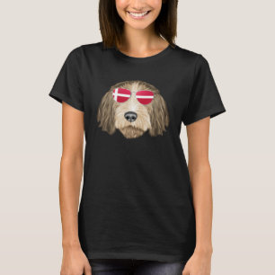 Danish Flag Petit Basset Griffon Vendeen Dog Denma T-Shirt
