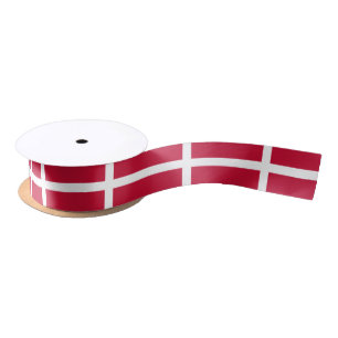 Danish flag ribbon satin ribbon