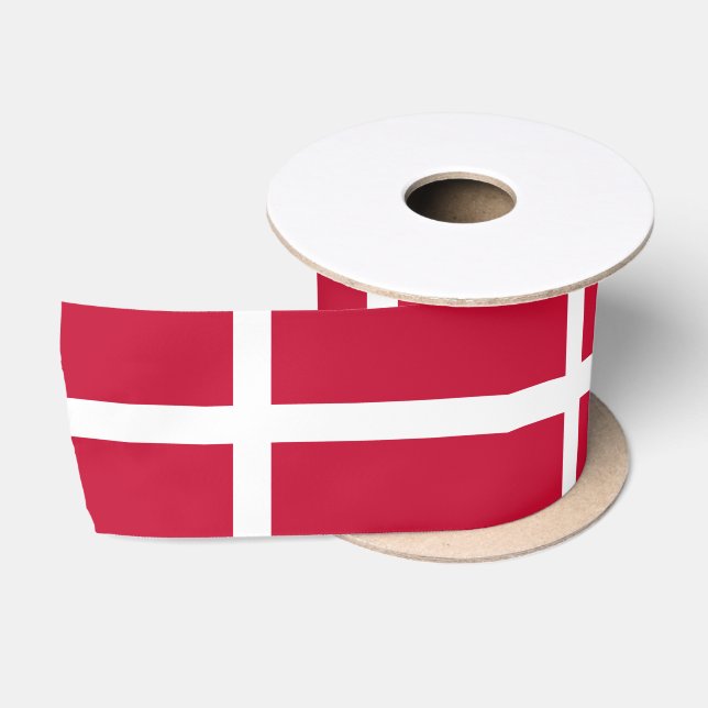 Danish Flag Satin Ribbon (Spool)