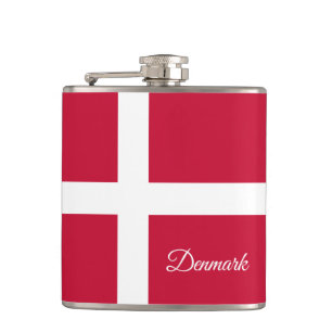Danish Flag & travel Denmark /sports fans Hip Flask