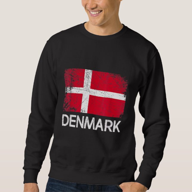 Danish Flag Vintage Sweatshirt (Front)