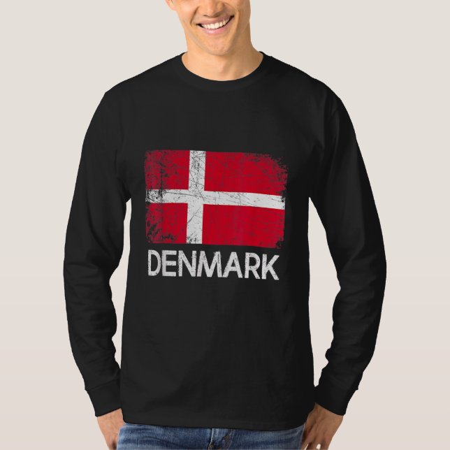 Danish Flag Vintage T-Shirt (Front)