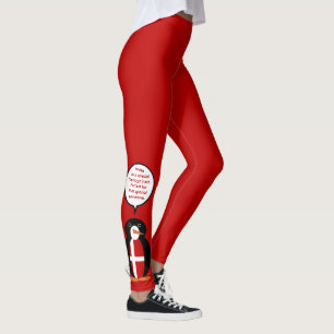 Danish Flag Wildlife Penguin Personalised Gift Leggings