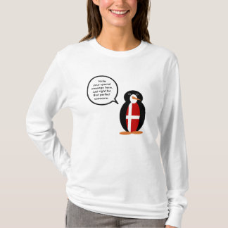 Danish Flag Wildlife Penguin Personalised Gift T-Shirt