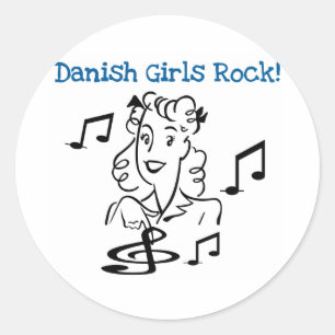 Danish Girls Rock Classic Round Sticker