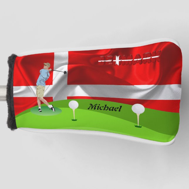 Danish golfer golf head cover (Front)