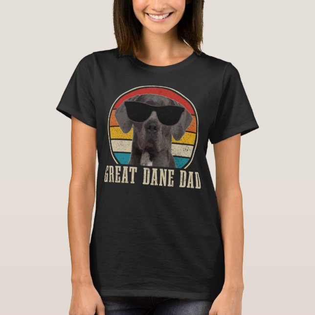 Danish Great Dane Vintage Dog Funny T-Shirt (Front)