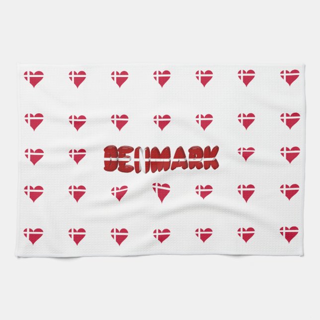 Danish heart tea towel (Horizontal)