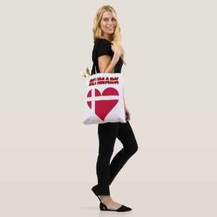 Danish heart tote bag
