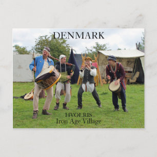 Danish Hvolris Iron Age Village Postcard