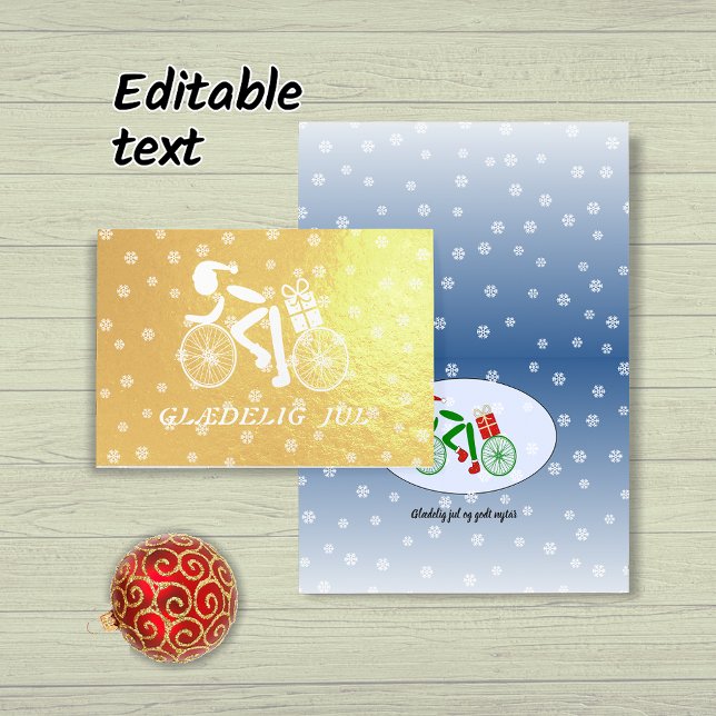Danish Merry Christmas cyclist Foil Card (Creator Uploaded)