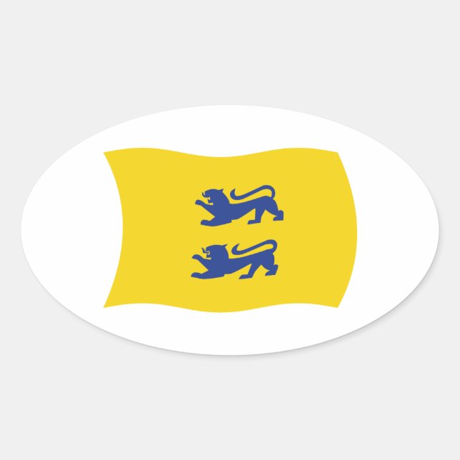 Danish Minority of Southern Schleswig Flag Sticker (Front)