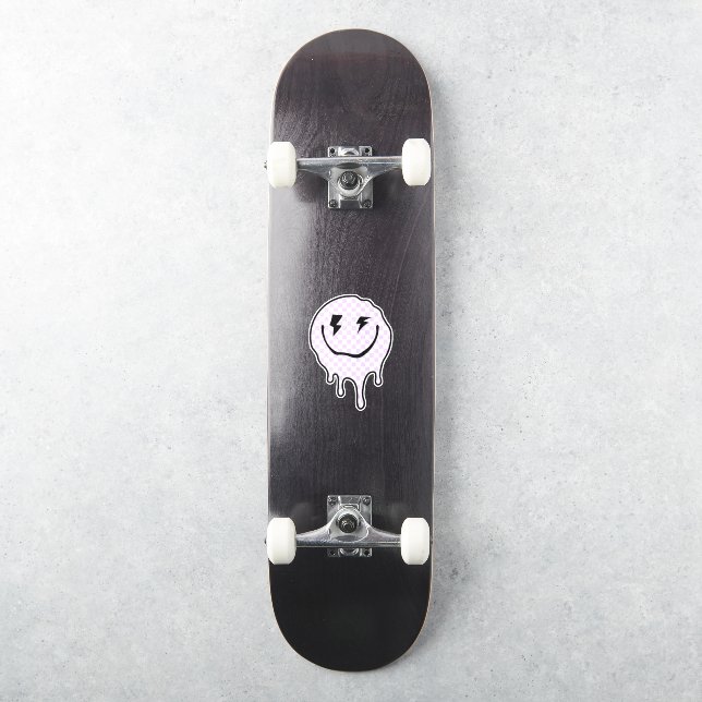 Danish Pastel Aesthetic Trippy Drip Face Sticker (Skateboard)