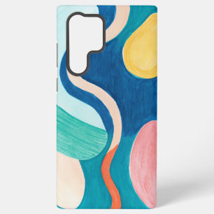 Danish Pastels Grip Line Art Curves Samsung Galaxy Case
