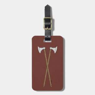 Danish/Viking Axes Crossed Luggage Tag
