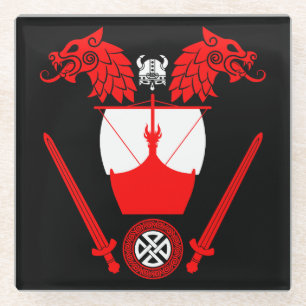 Danish Viking Glass Coaster
