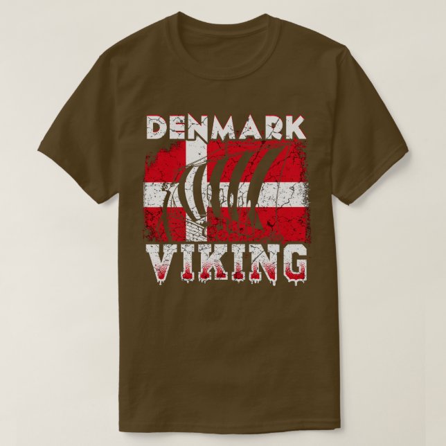 Danish Viking Ship T-Shirt (Design Front)