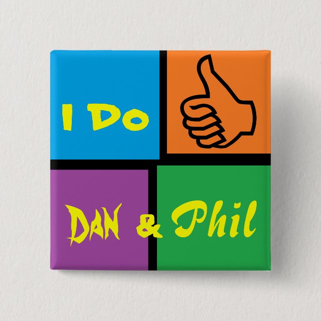 Danisonfire & AmazingPhil Duo Fan Badge (Front)
