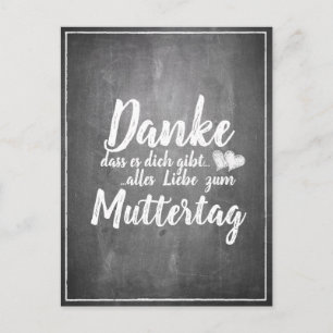 Danke, dass es Dich gibt - Muttertag - Kreidetafel Holiday Postcard