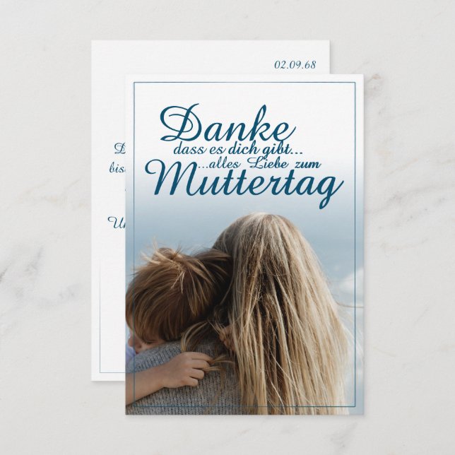 Danke, dass es dich gibt, Muttertag, Mutter & Kind (Front/Back)