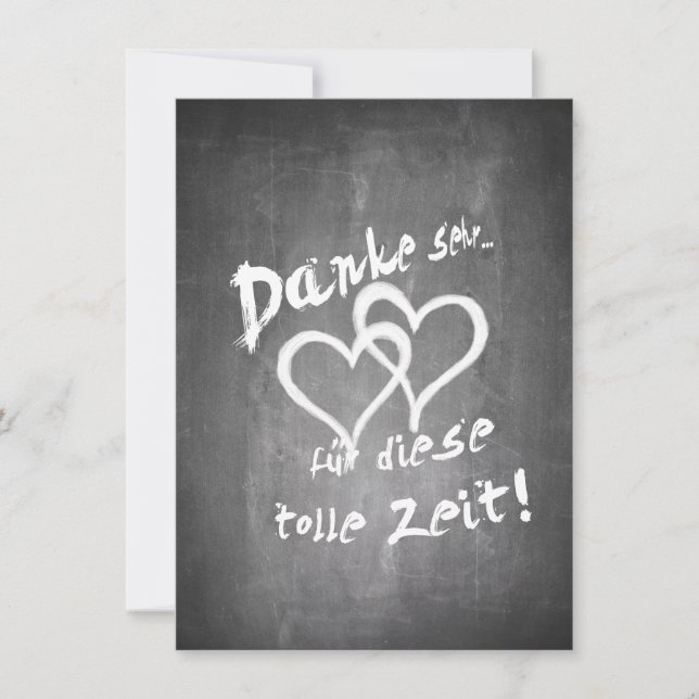 Danke für diese tolle Zeit auf einer Kreidetafel (Front)
