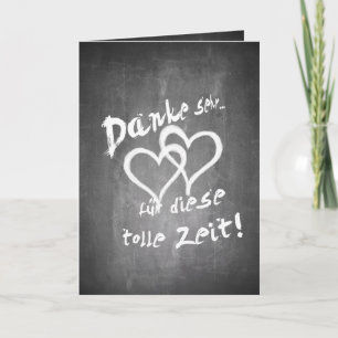 Danke für diese tolle Zeit auf einer Kreidetafel Card