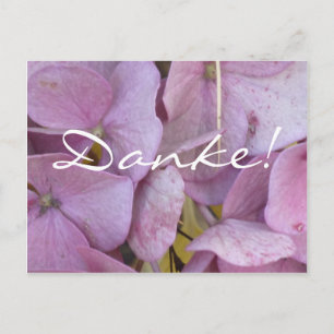 Danke! (Hortensia (pink)) - Postkarte Postcard