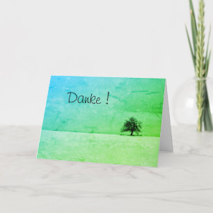 Danke mit einem einsamen Baum Card