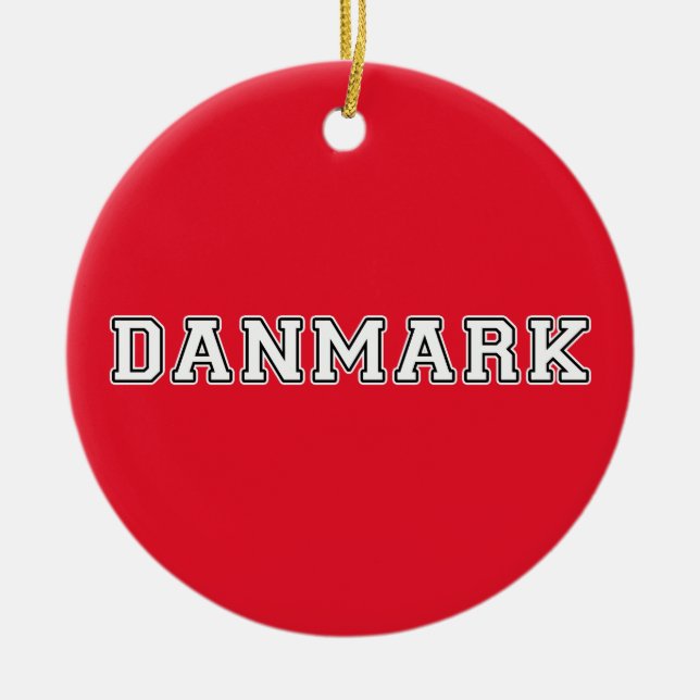 Danmark Ceramic Tree Decoration (Front)