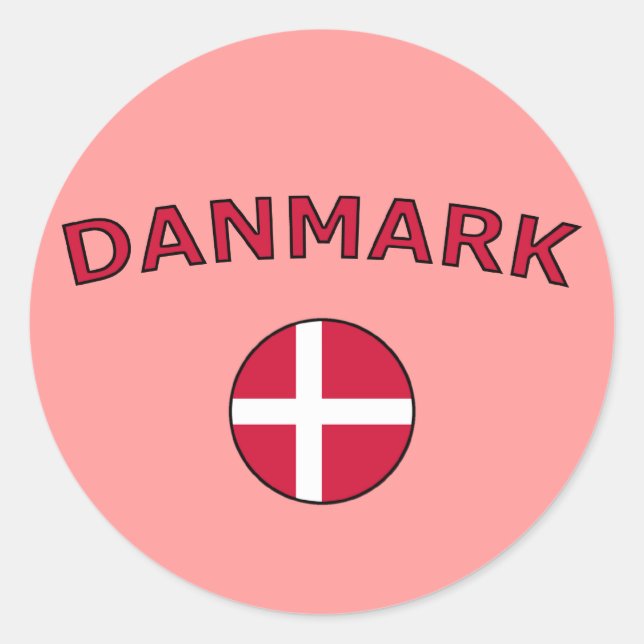 Danmark Classic Round Sticker (Front)