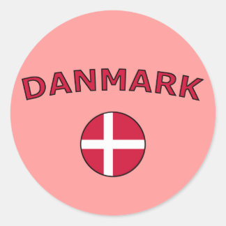Danmark Classic Round Sticker