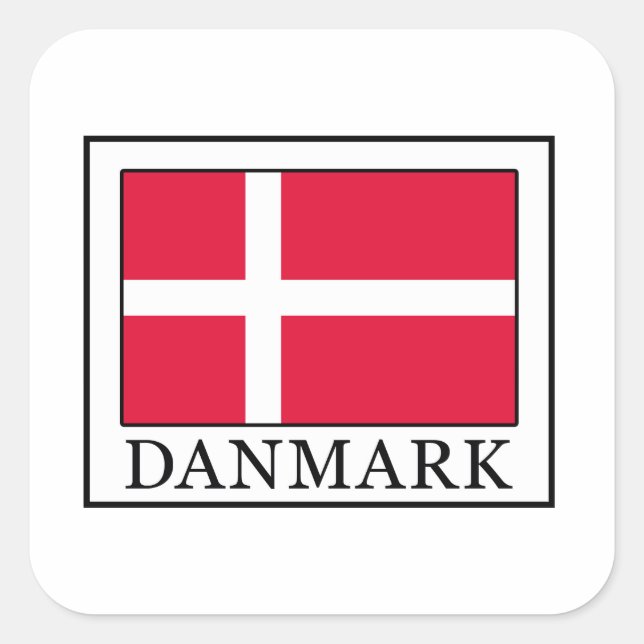 Danmark Square Sticker (Front)